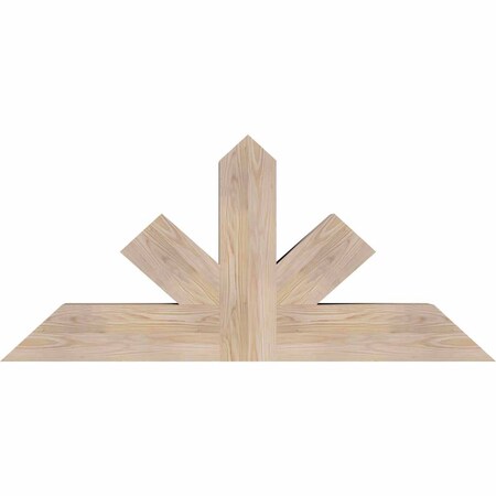 Ekena Millwork Saratoga Smooth Timber Gable Bracket, Douglas Fir, 48"W x 22"H x 5 1/2"D x 5 1/2"F, 11/12 Pitch GBW048X22X0606SAR00SDF
